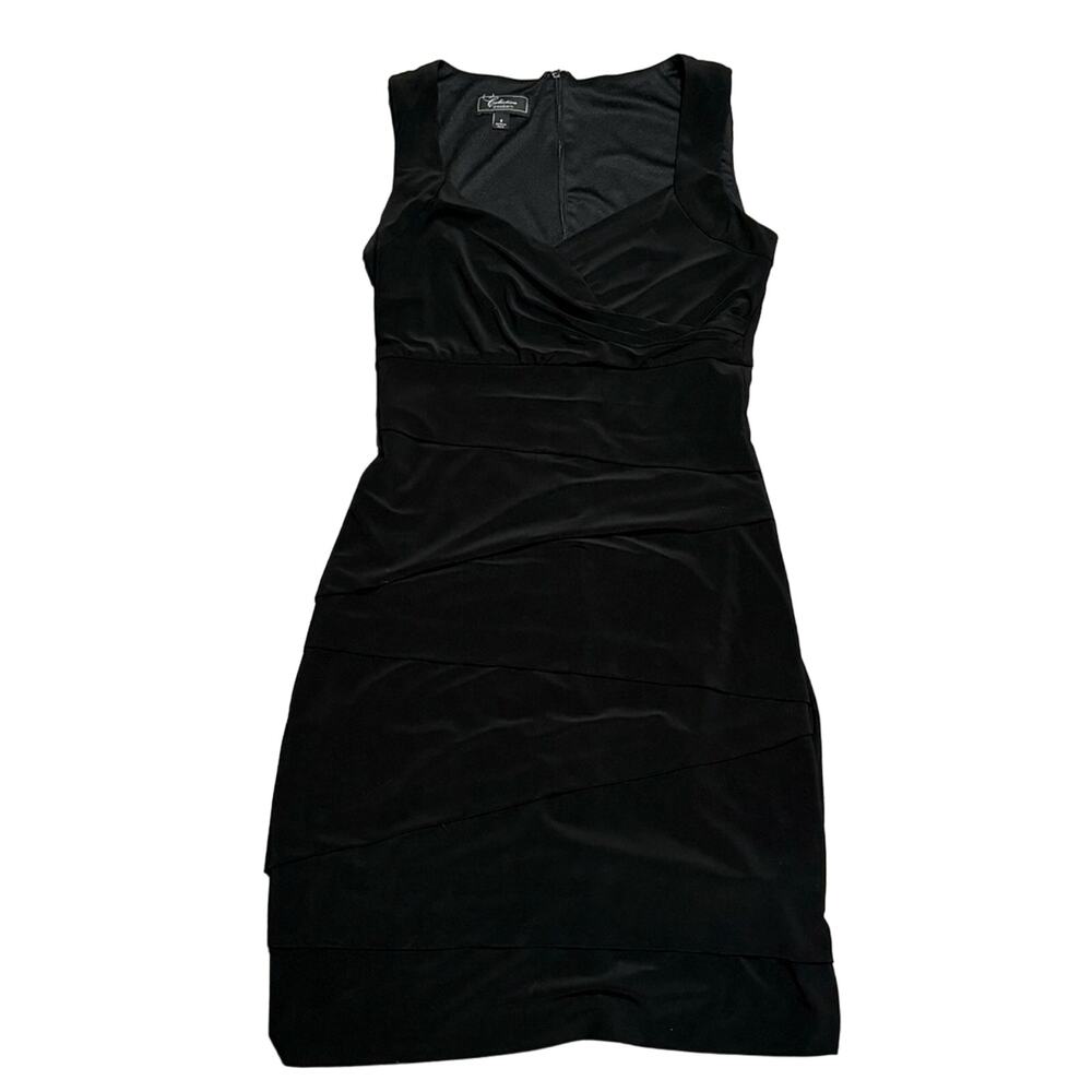 Dress Barn Collection Tummy Control Black Sheath Cocktail Dress Size 6